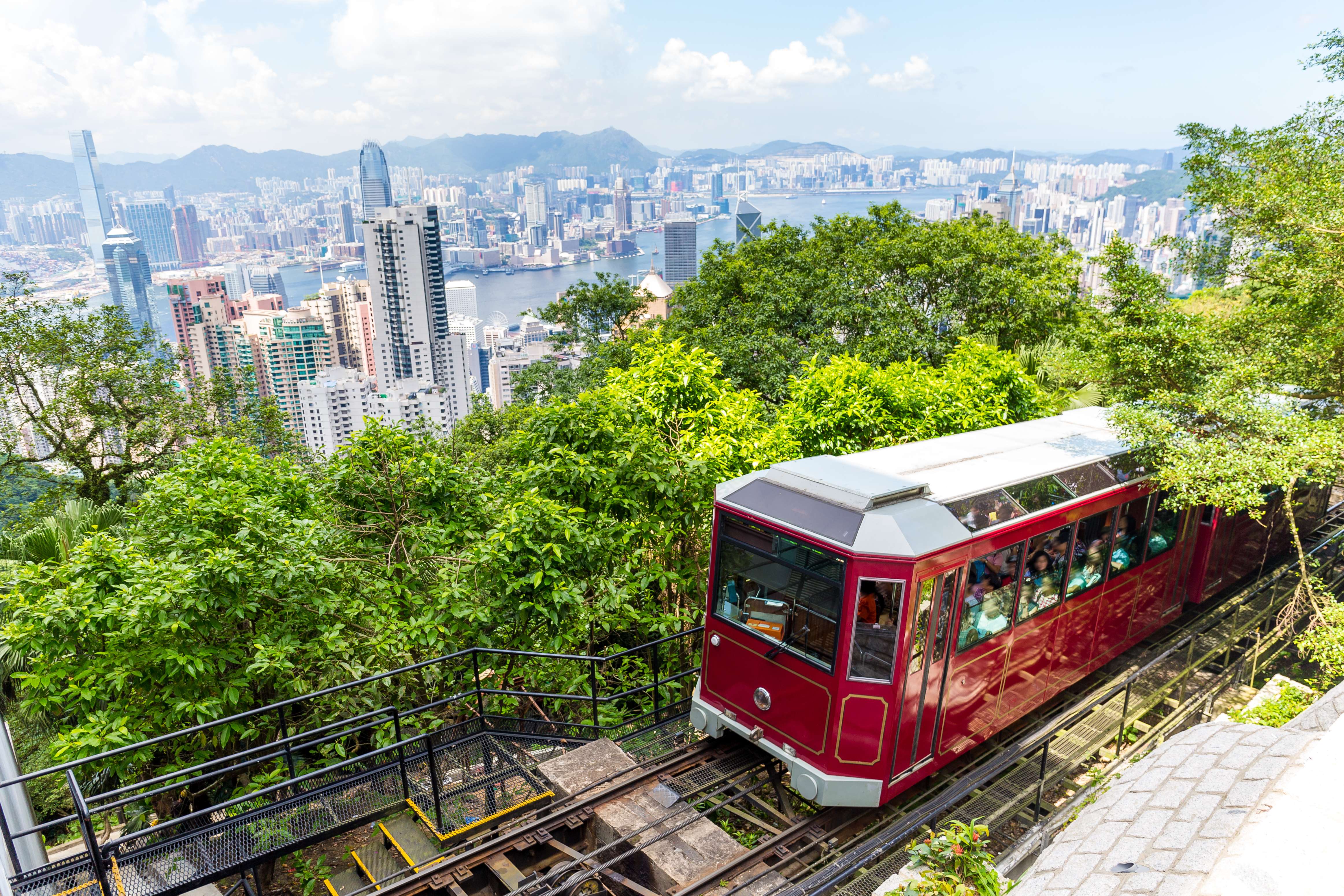 Take The Peak Tram To Victoria Peak