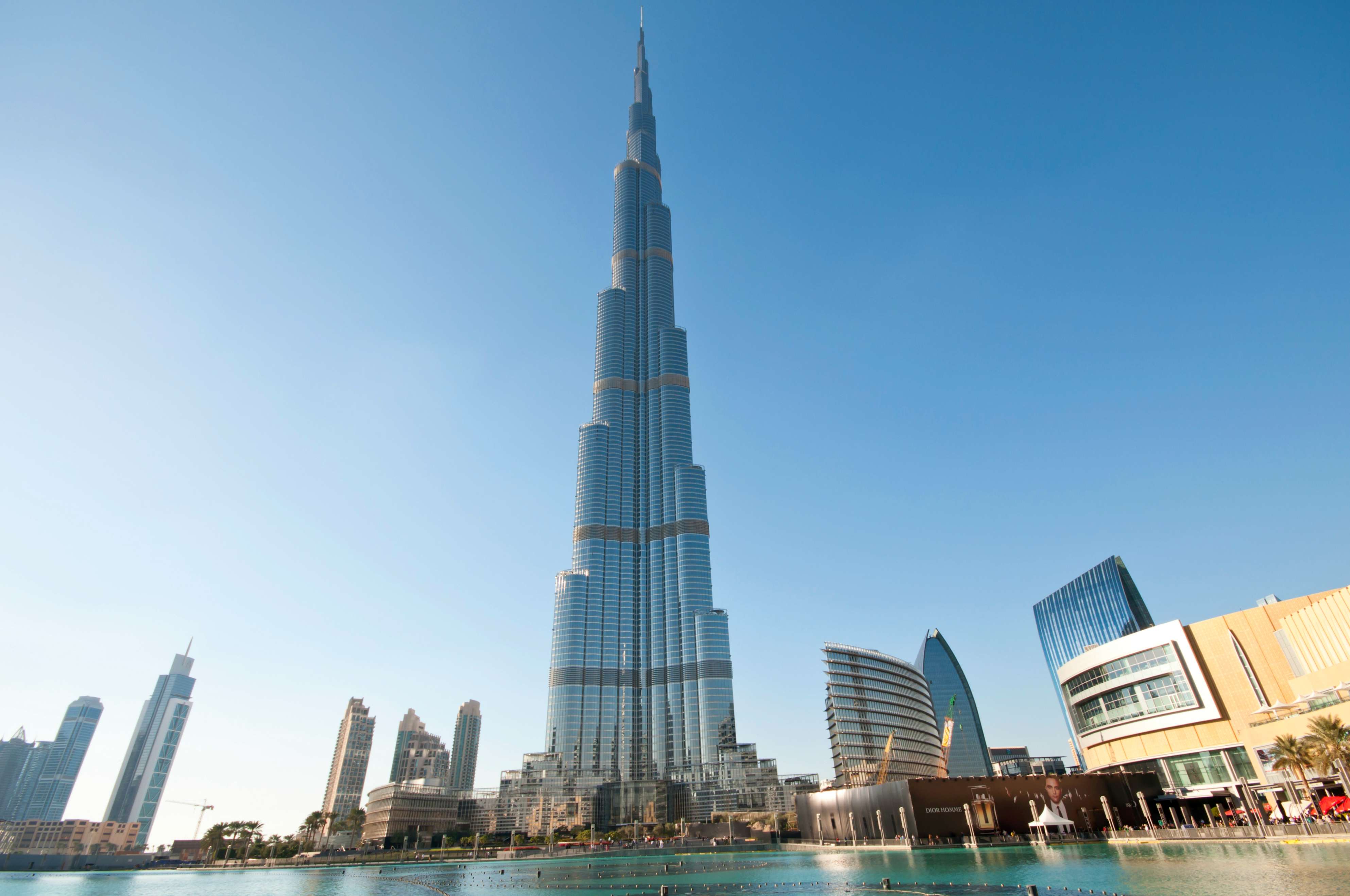 The Exterior of the Burj Khalifa is Covered by 26,000 Glass Panels