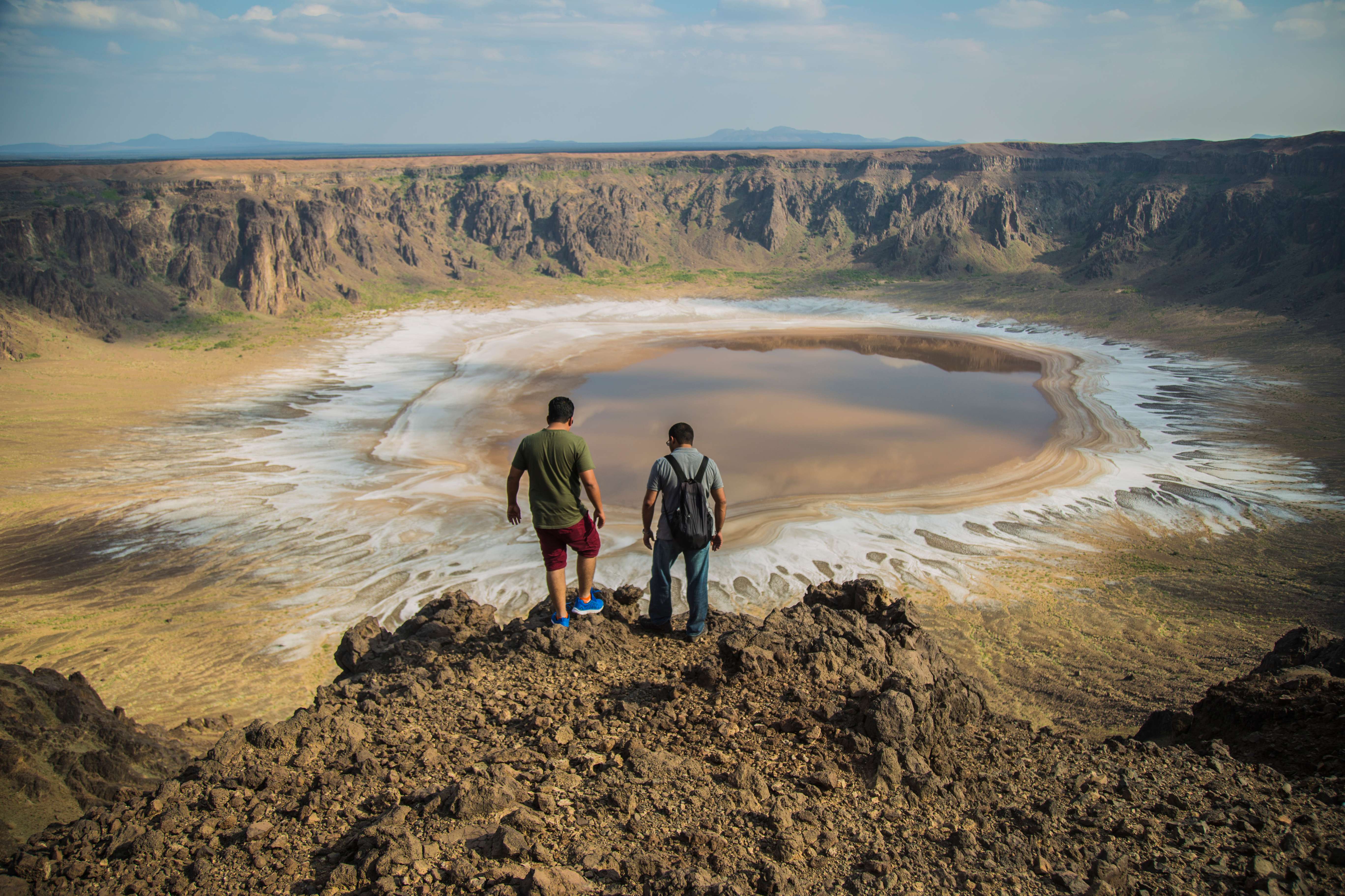 Wander the Al Wahbah Crater