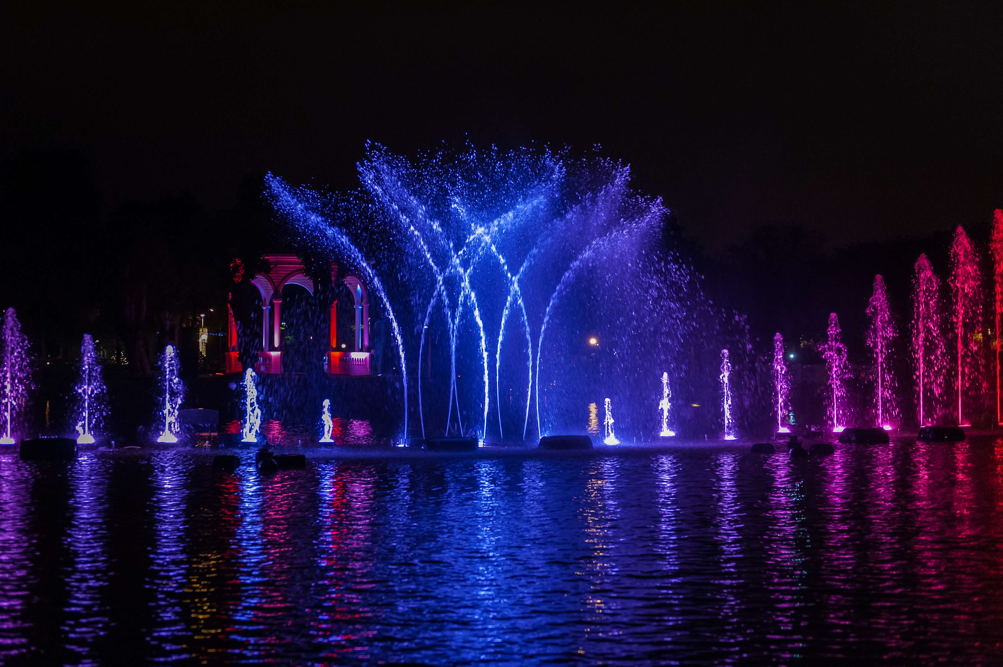 See the Beach All lit Up