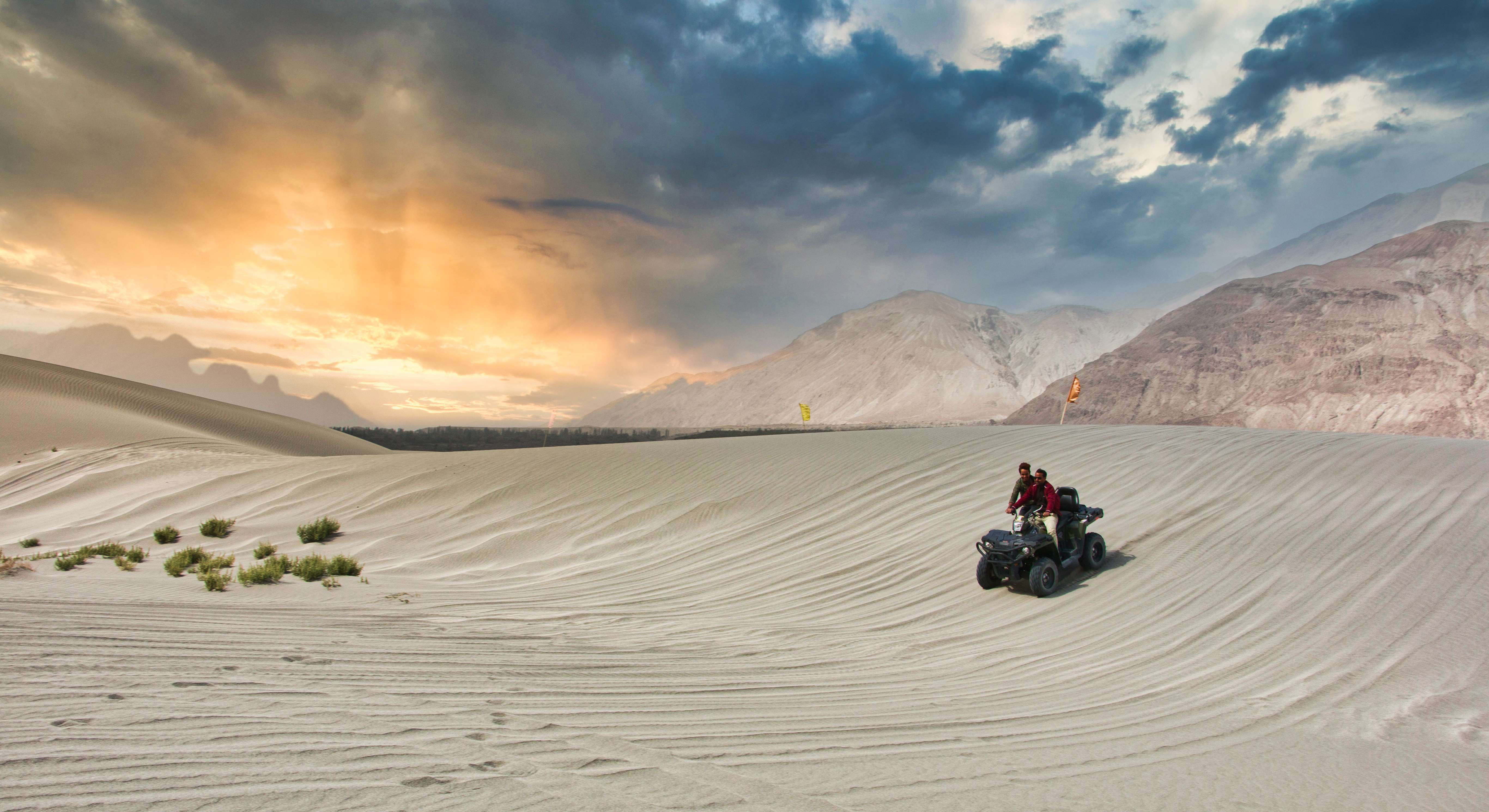 Quad Biking at Hunder Sand Dunes