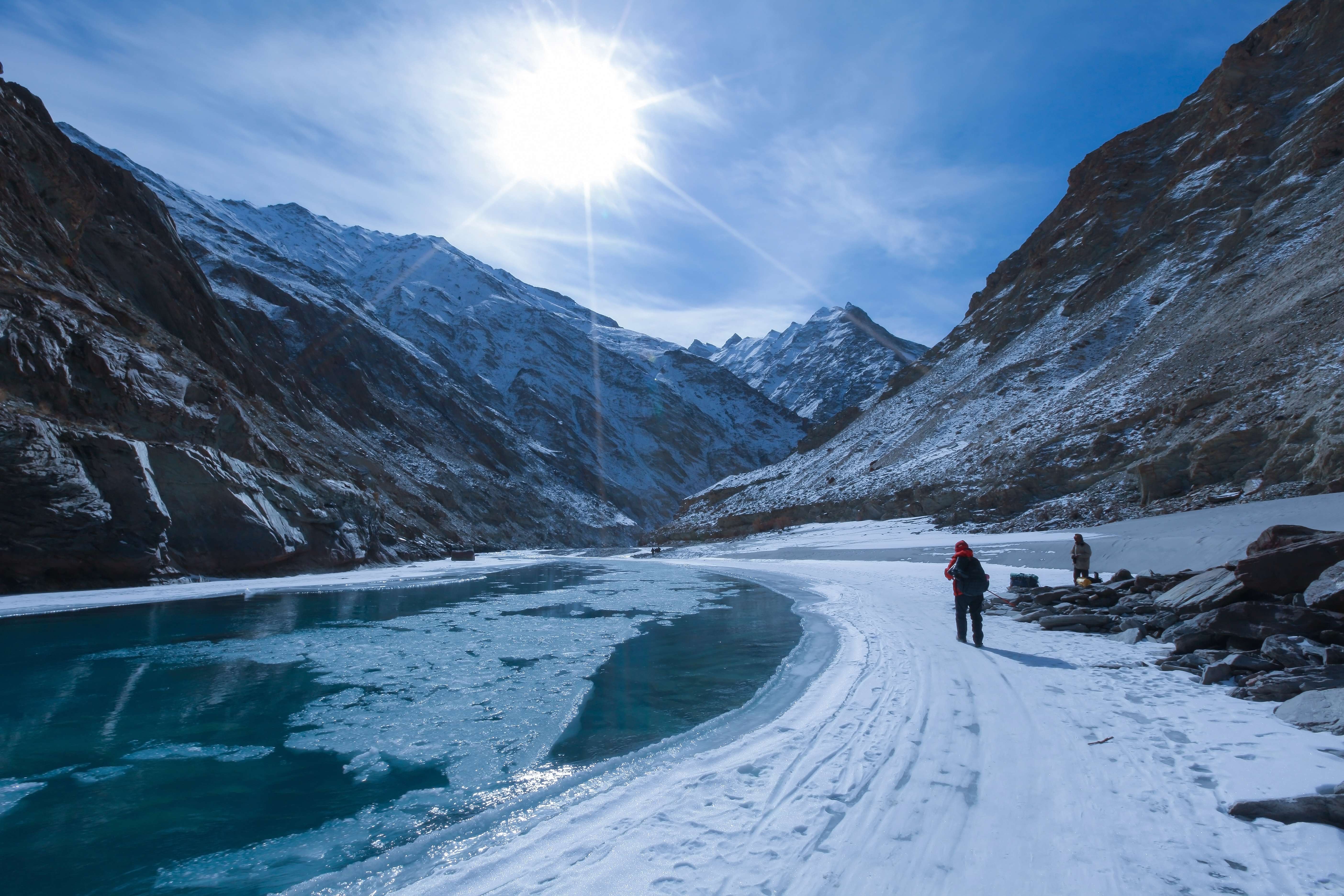 Snow in Ladakh in February