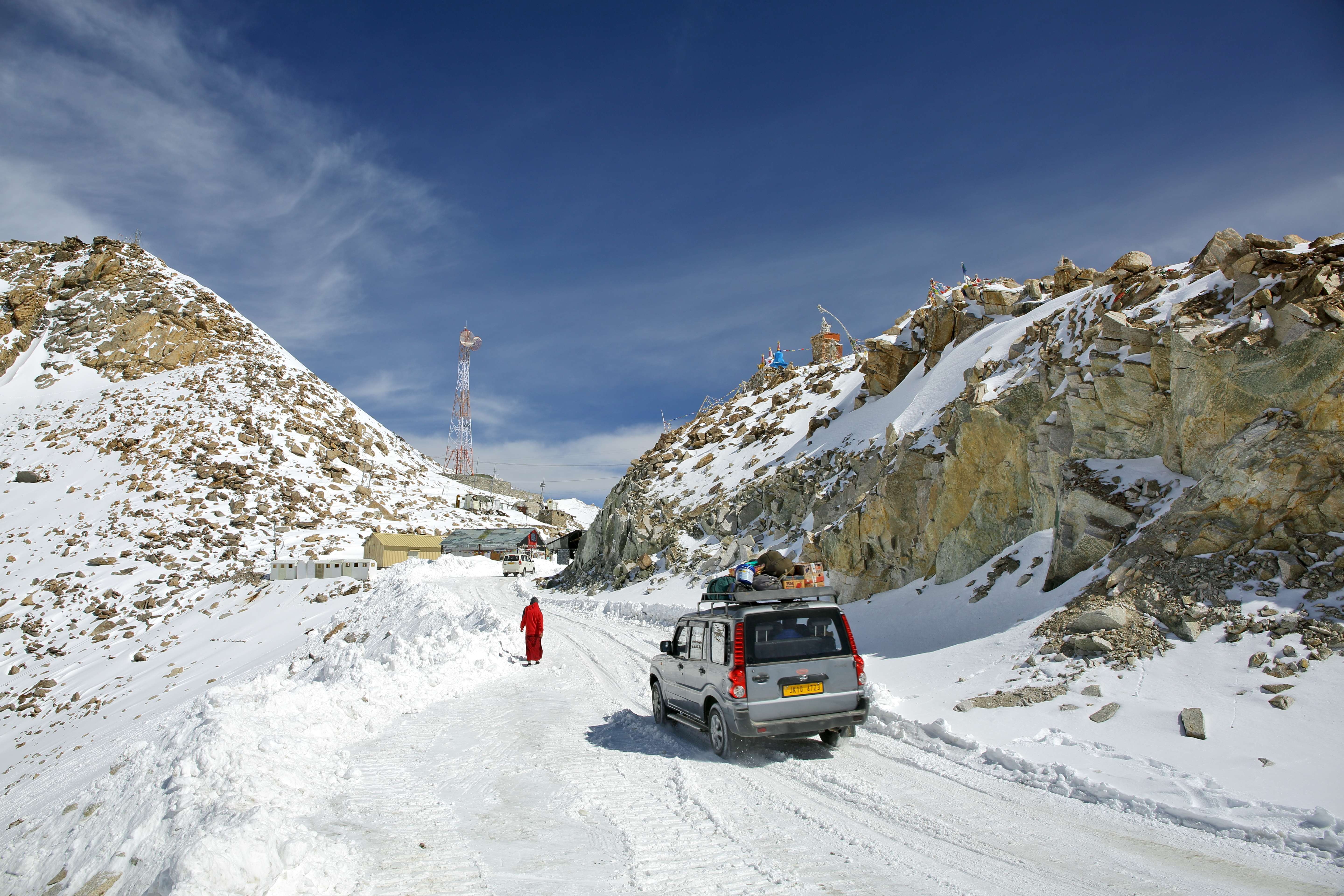 Snow in Ladakh in September