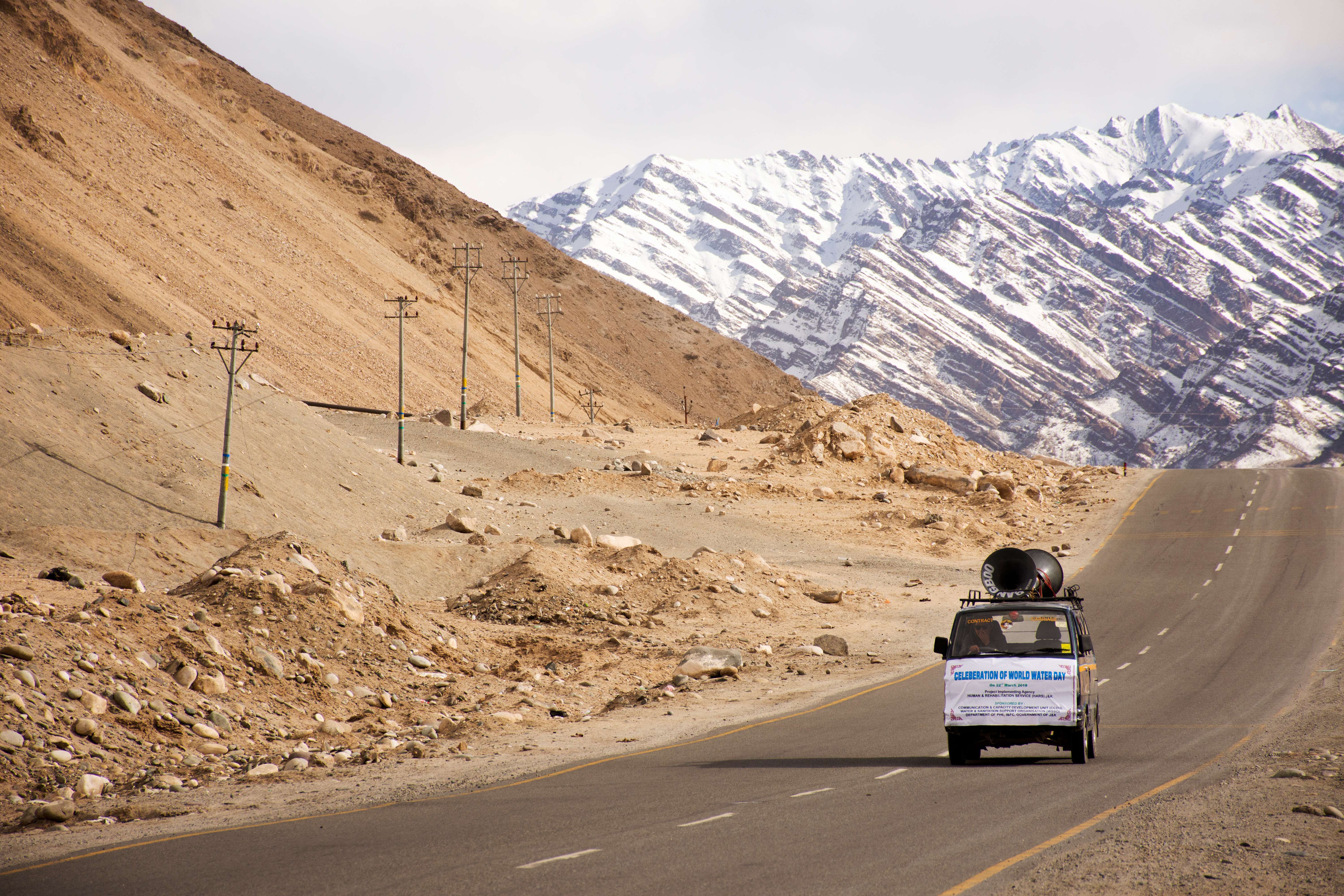 Srinagar Leh Highway in March