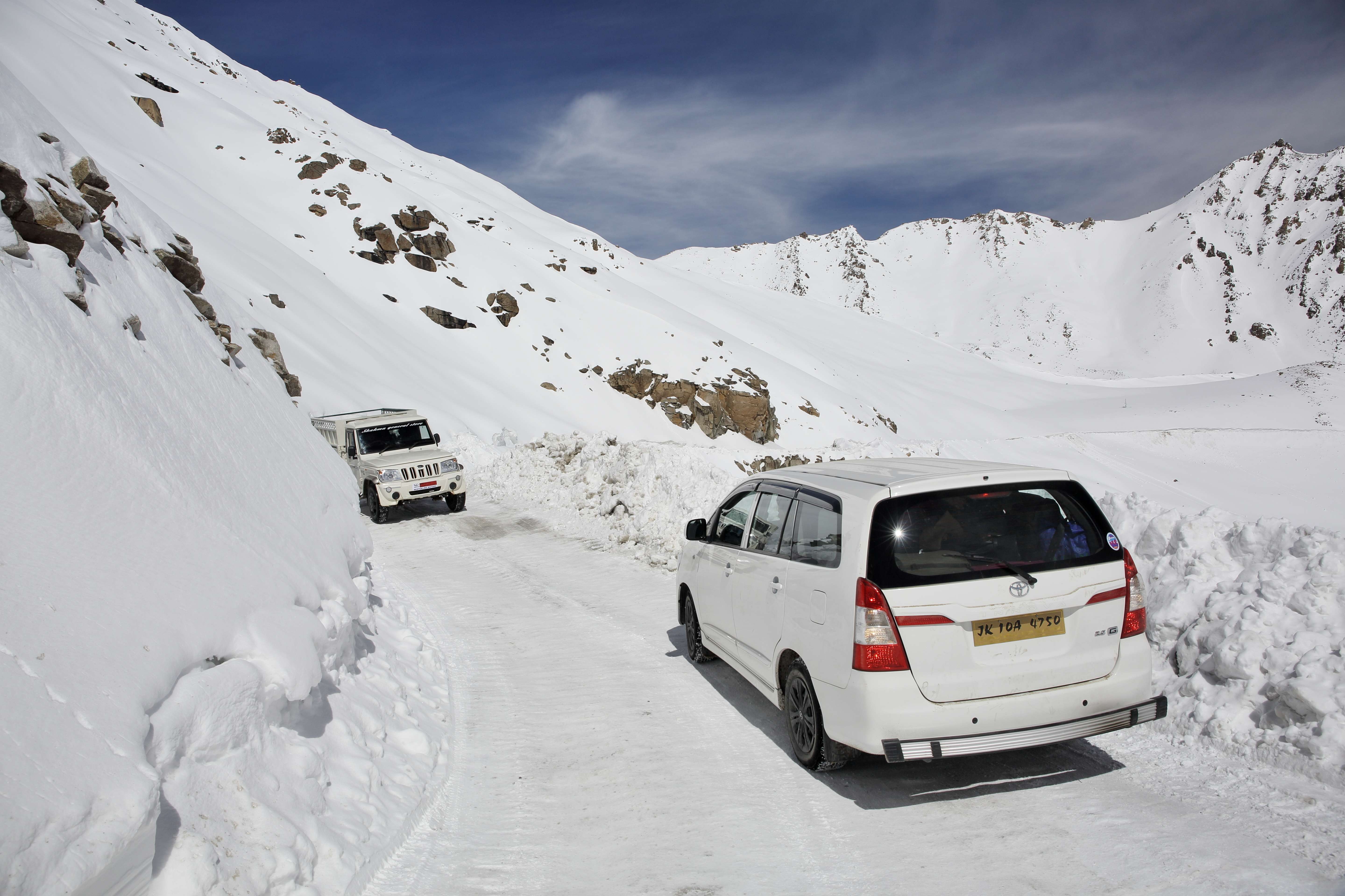 Snow in Ladakh in January