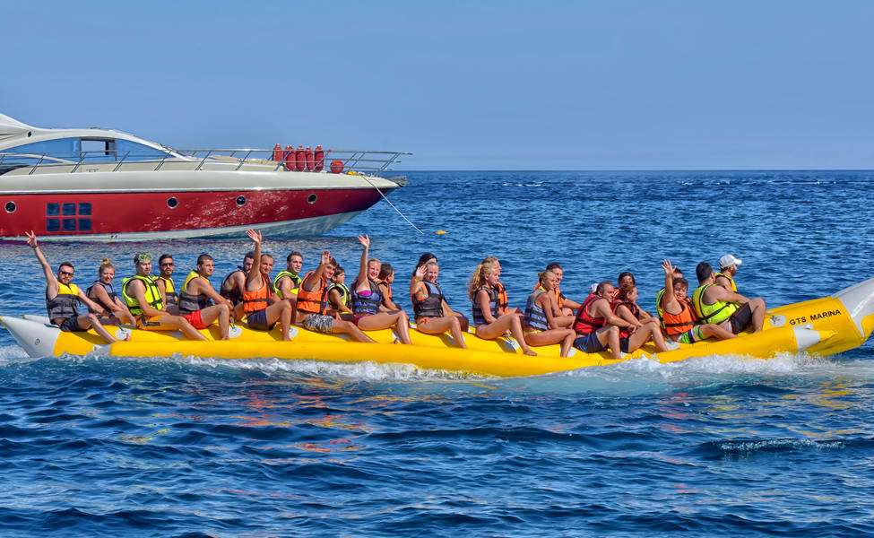 Enjoy Banana Boating at Silico Beach