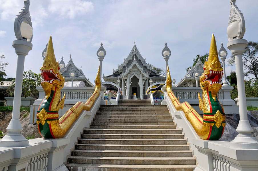 Worshipping at Wat Kaew Korawaram