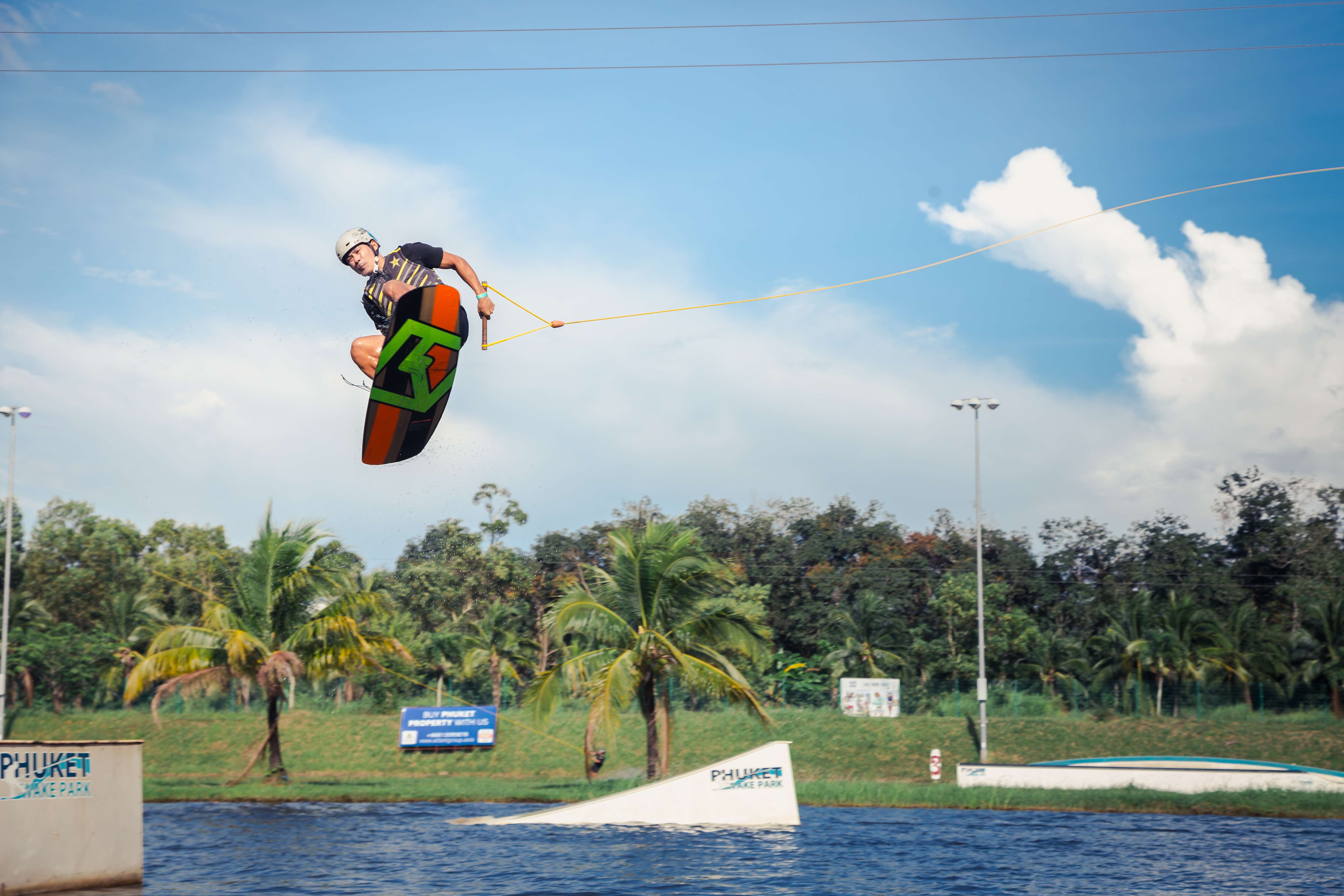 Enjoying rides at Phuket Wake Park