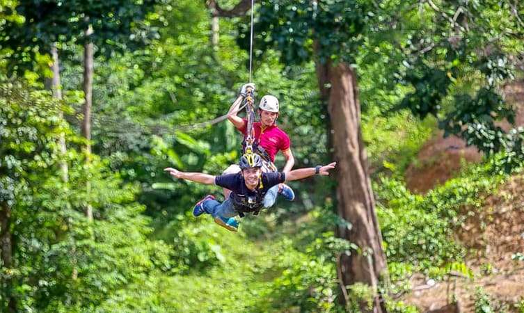  Ziplining in Tree Top Adventure Park