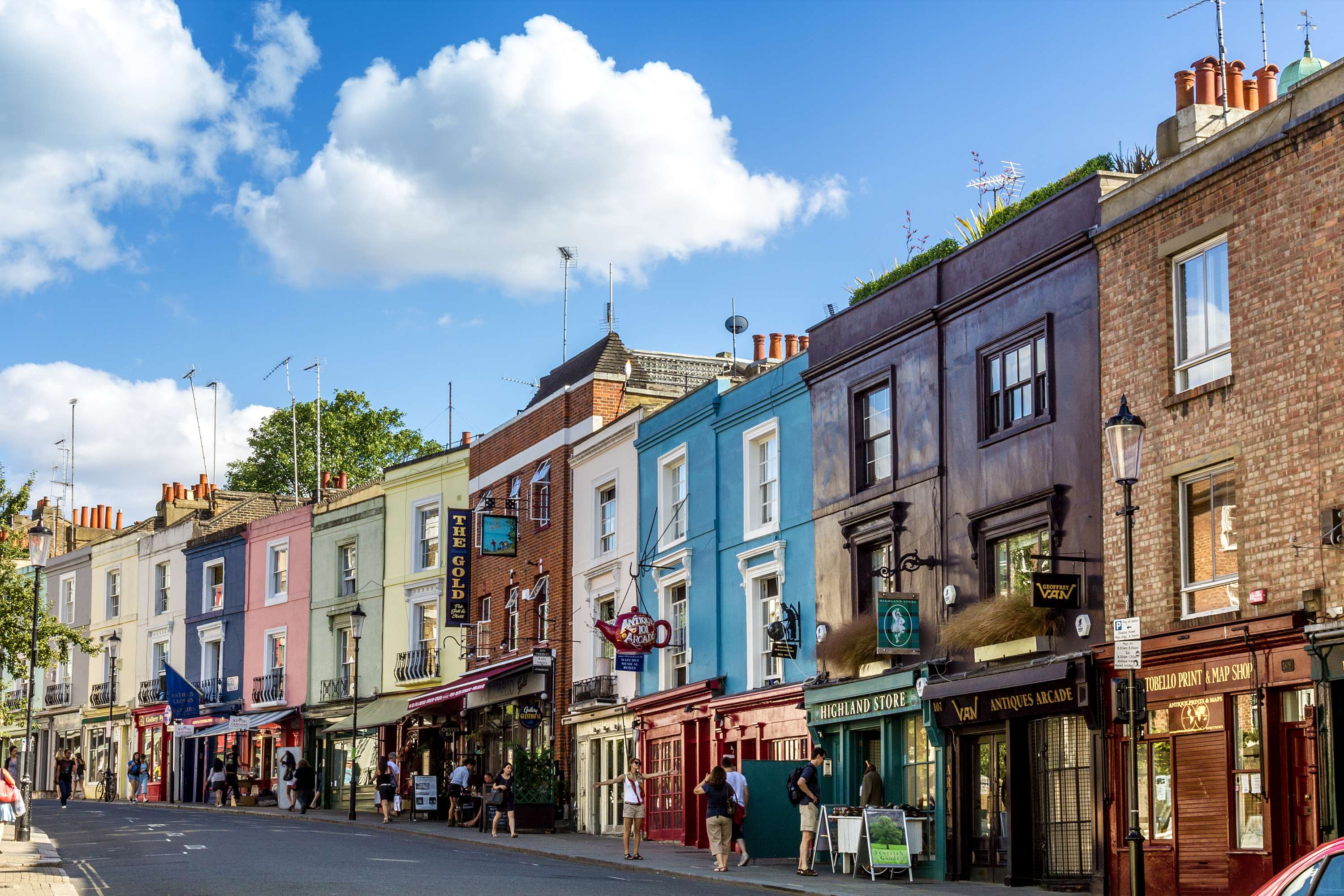 Portobello Road Market and Notting Hill