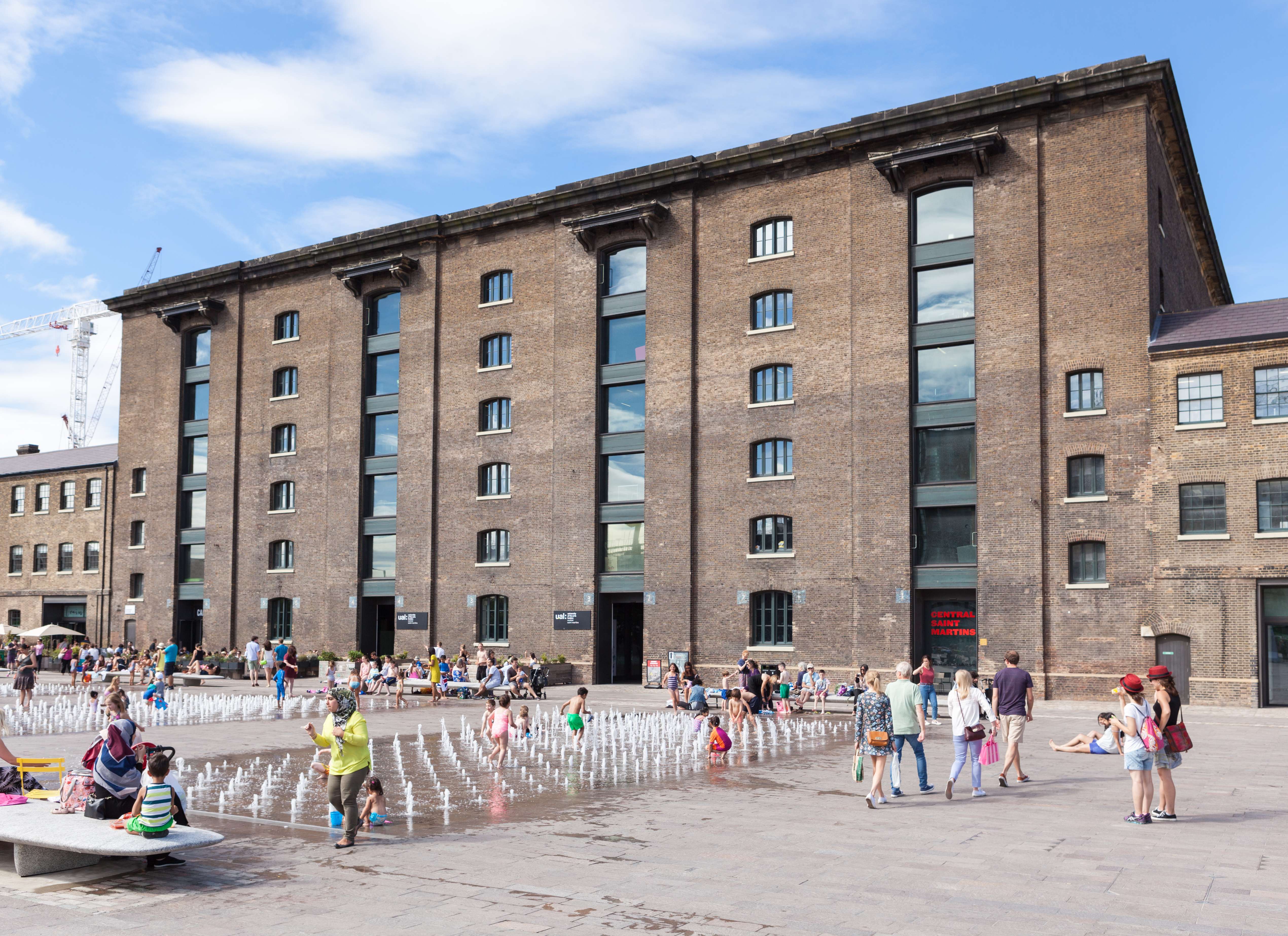 Enjoy The Granary Square fountains