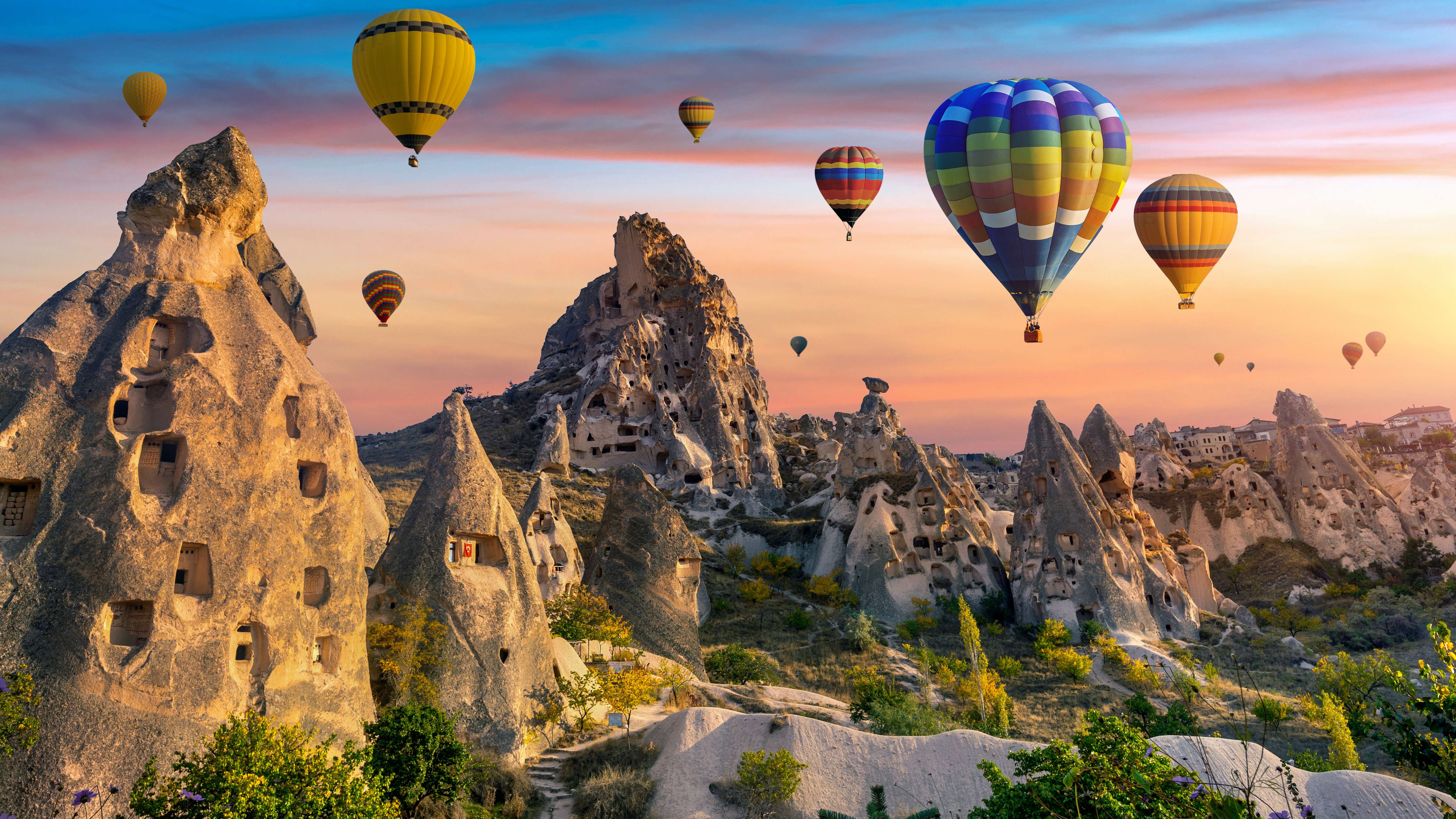 Watching The Balloons From The Grounds of Cappadocia