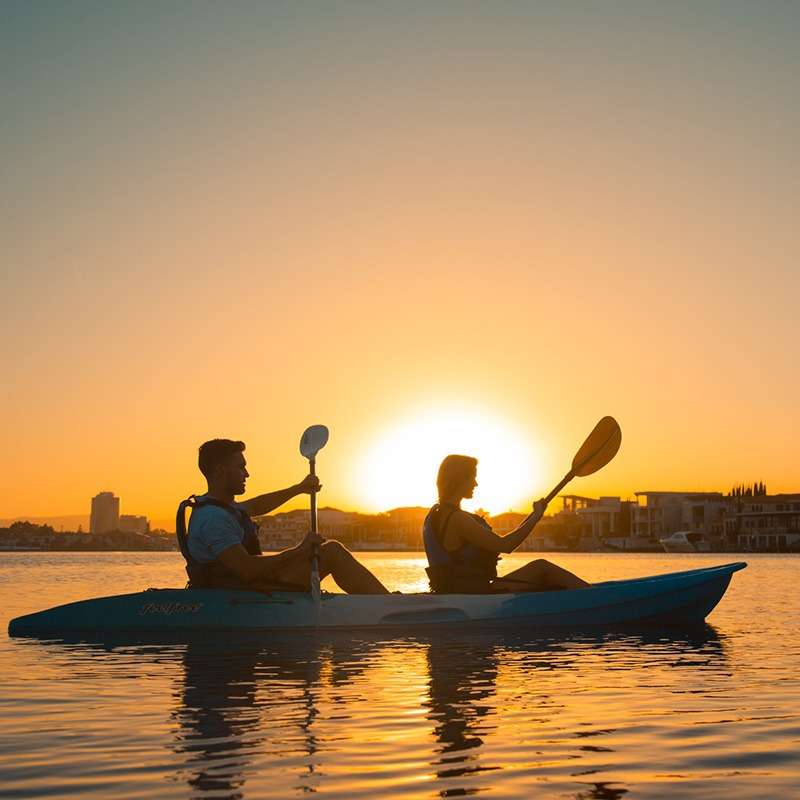 Row a Kayak Into the Sunset