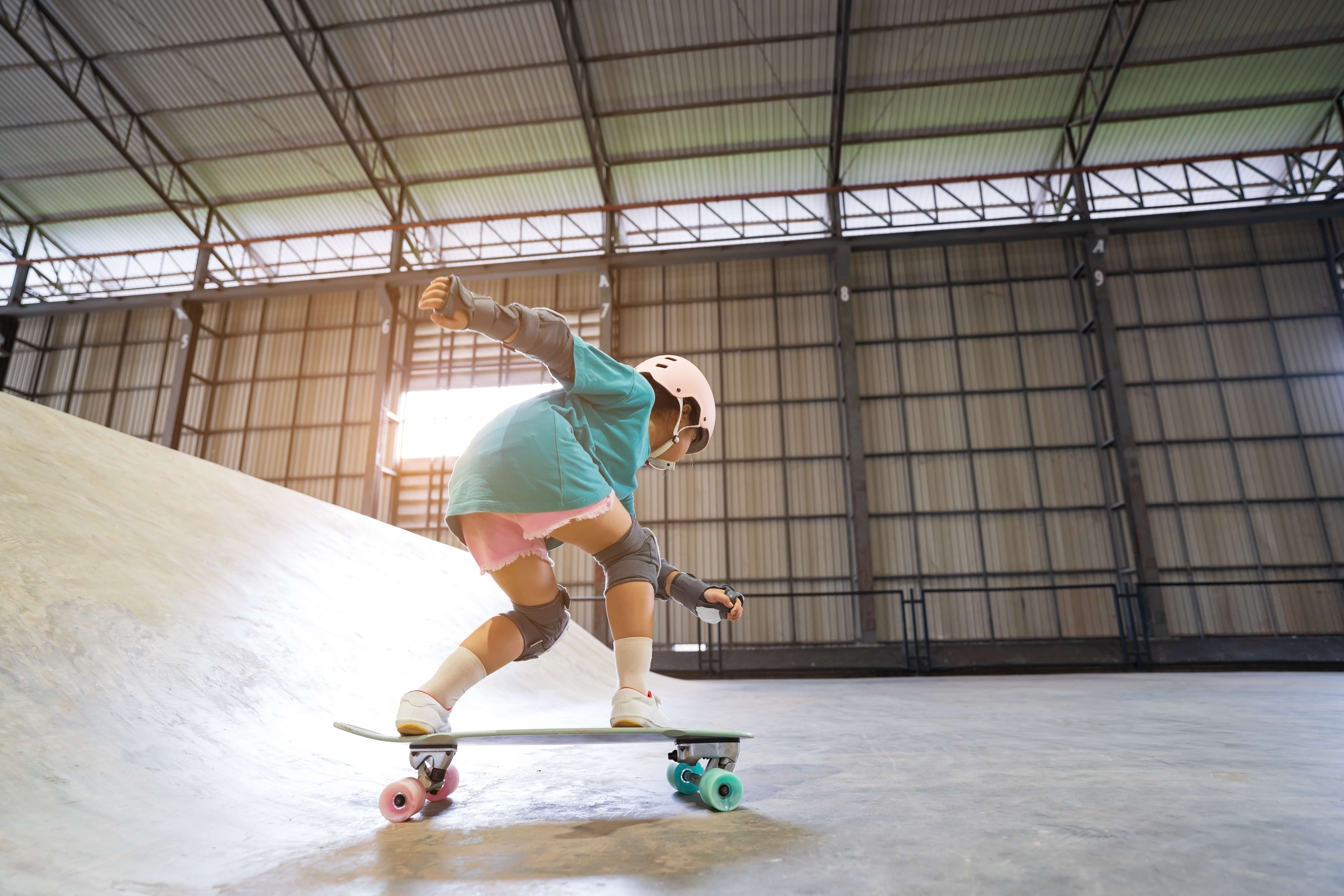 Go Skateboarding At Indoor Skatepark