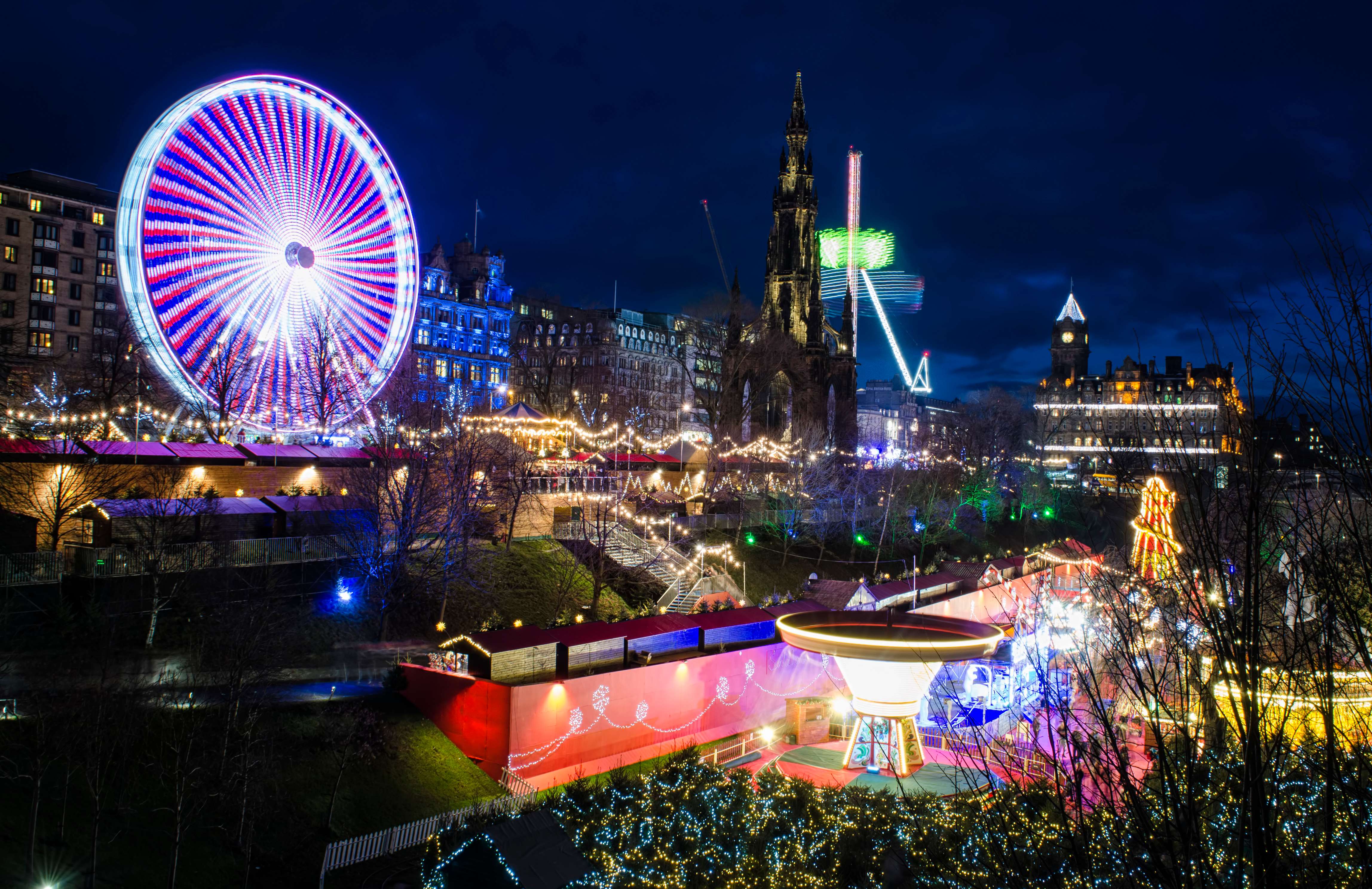 Witness Edinburgh Christmas Light Trails