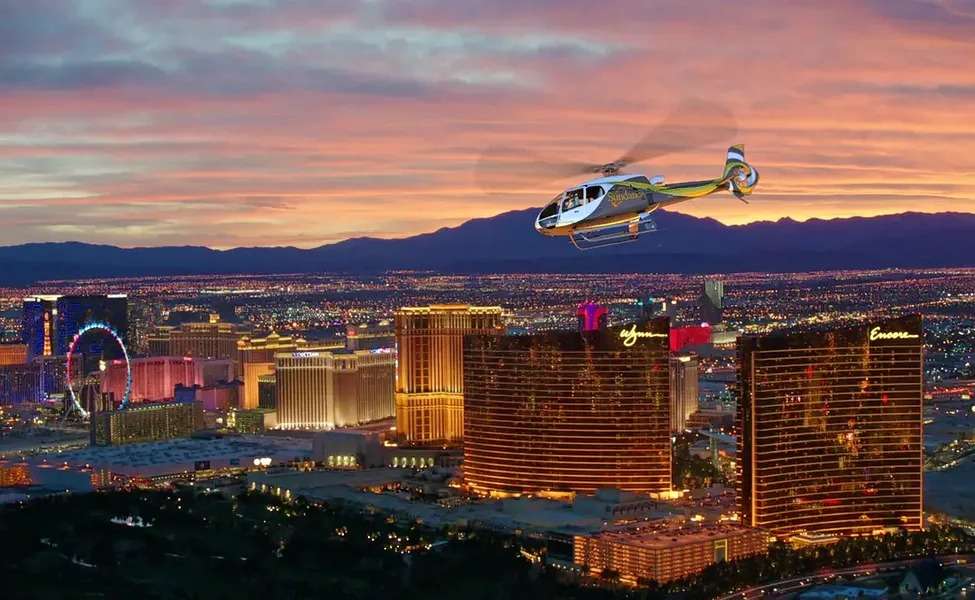Take a Helicopter Ride at Night