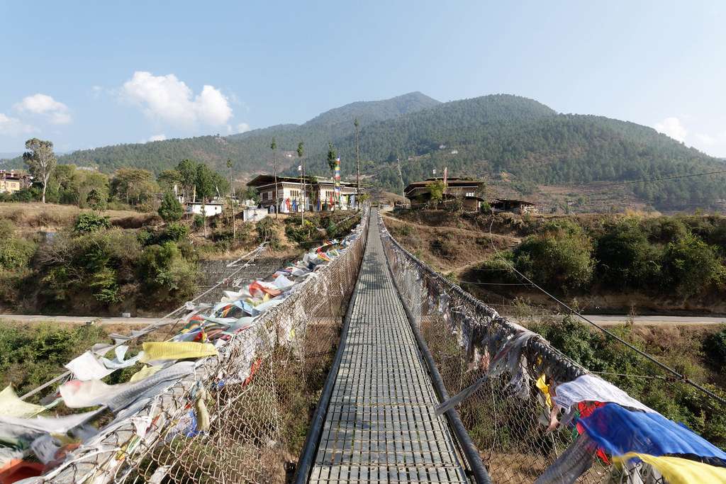 Walk over Punakha Suspension Bridge
