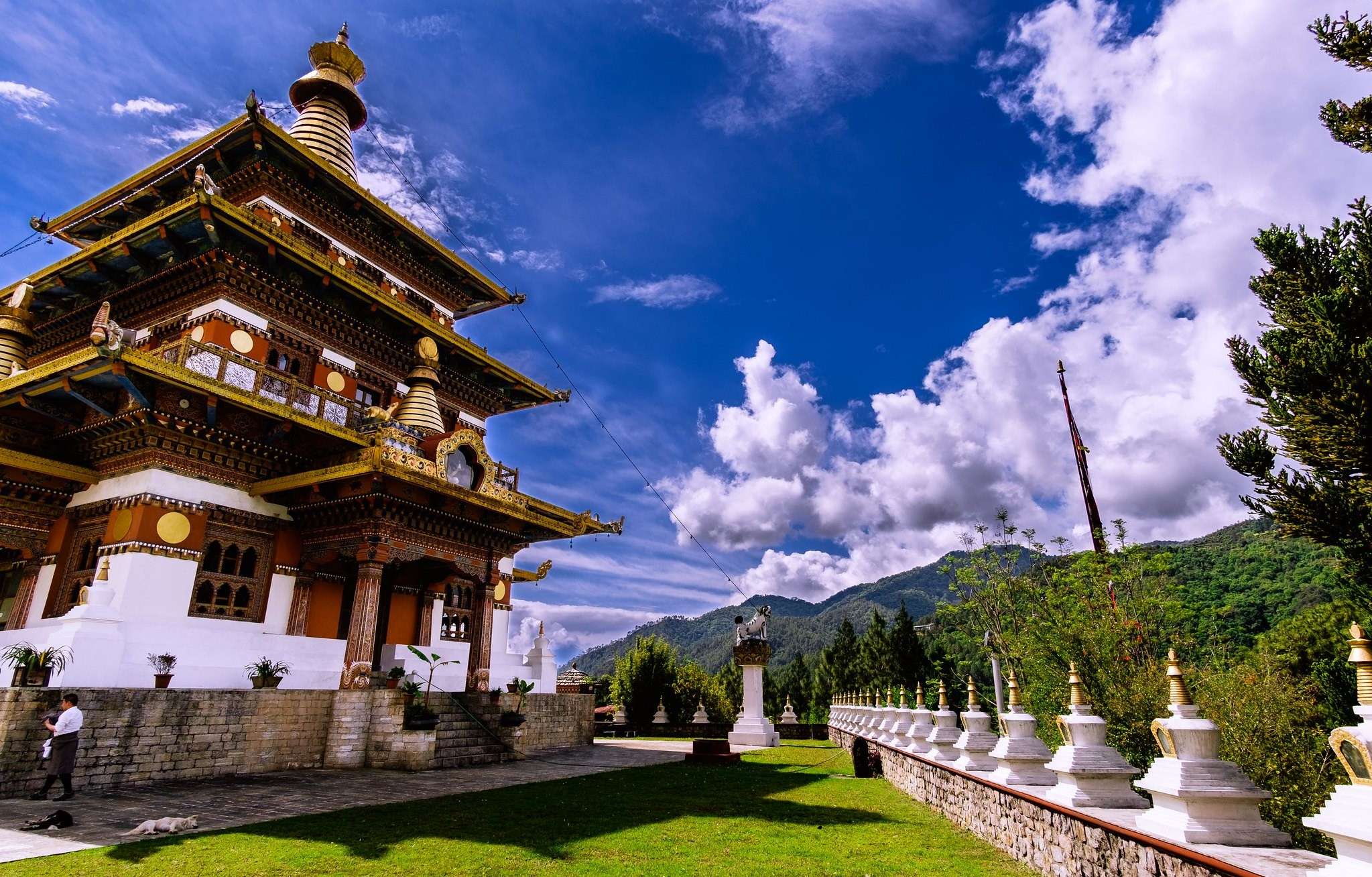 Climb up to Khamsum Yulley Namgyal Chorten