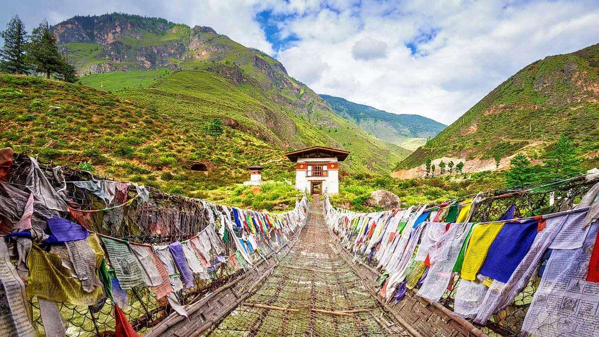 Walk Over The Punakha Suspension Bridge