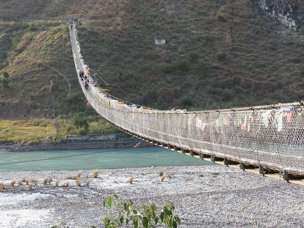 Cross The Punakha Suspension Bridge