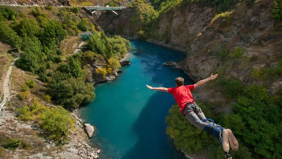 Bungee jumping from Kawarau Bridge
