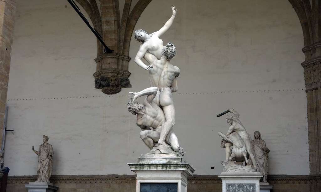 Features Giambologna's Sabine Woman Sculpture