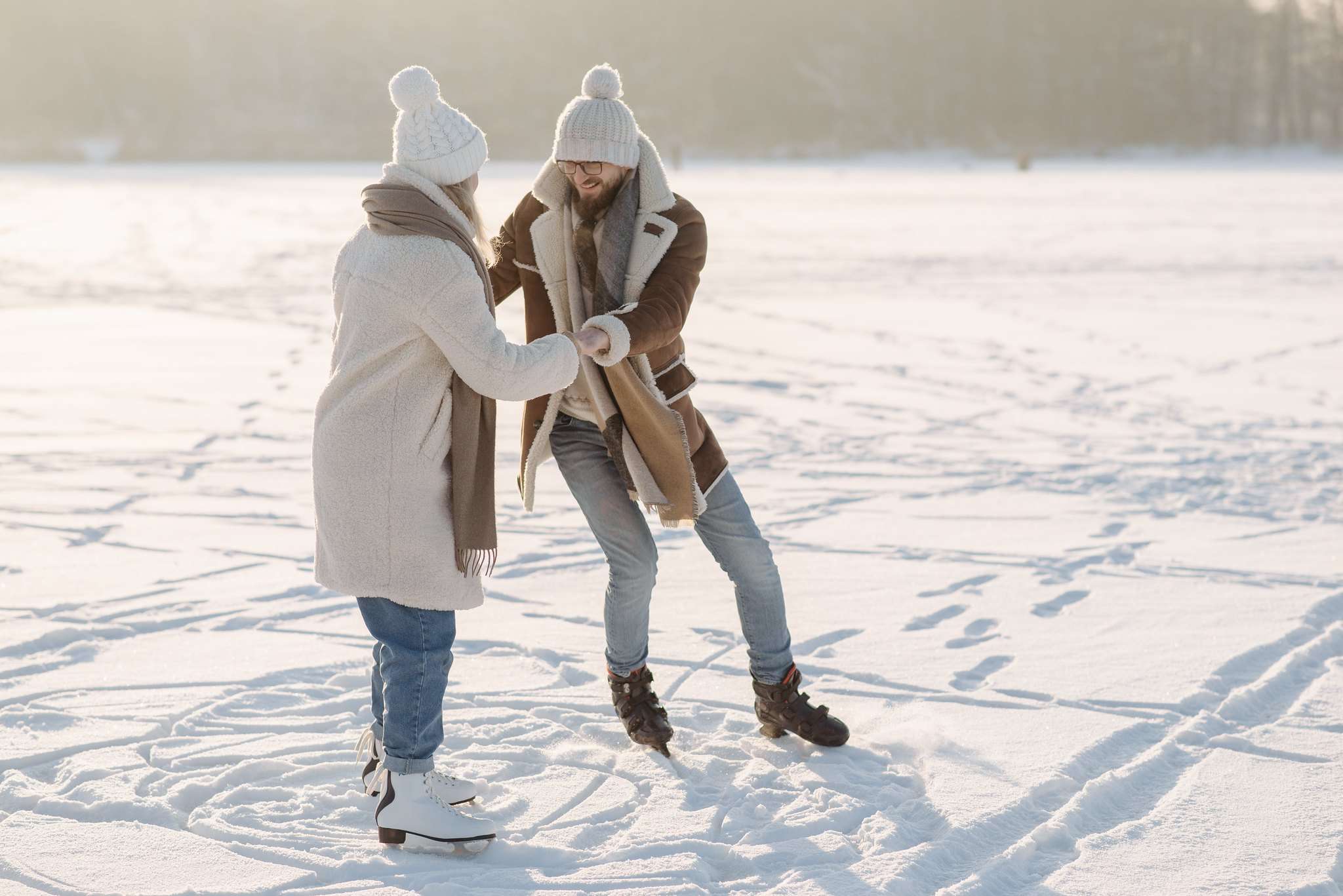 Ice Skating on Alpather Lake