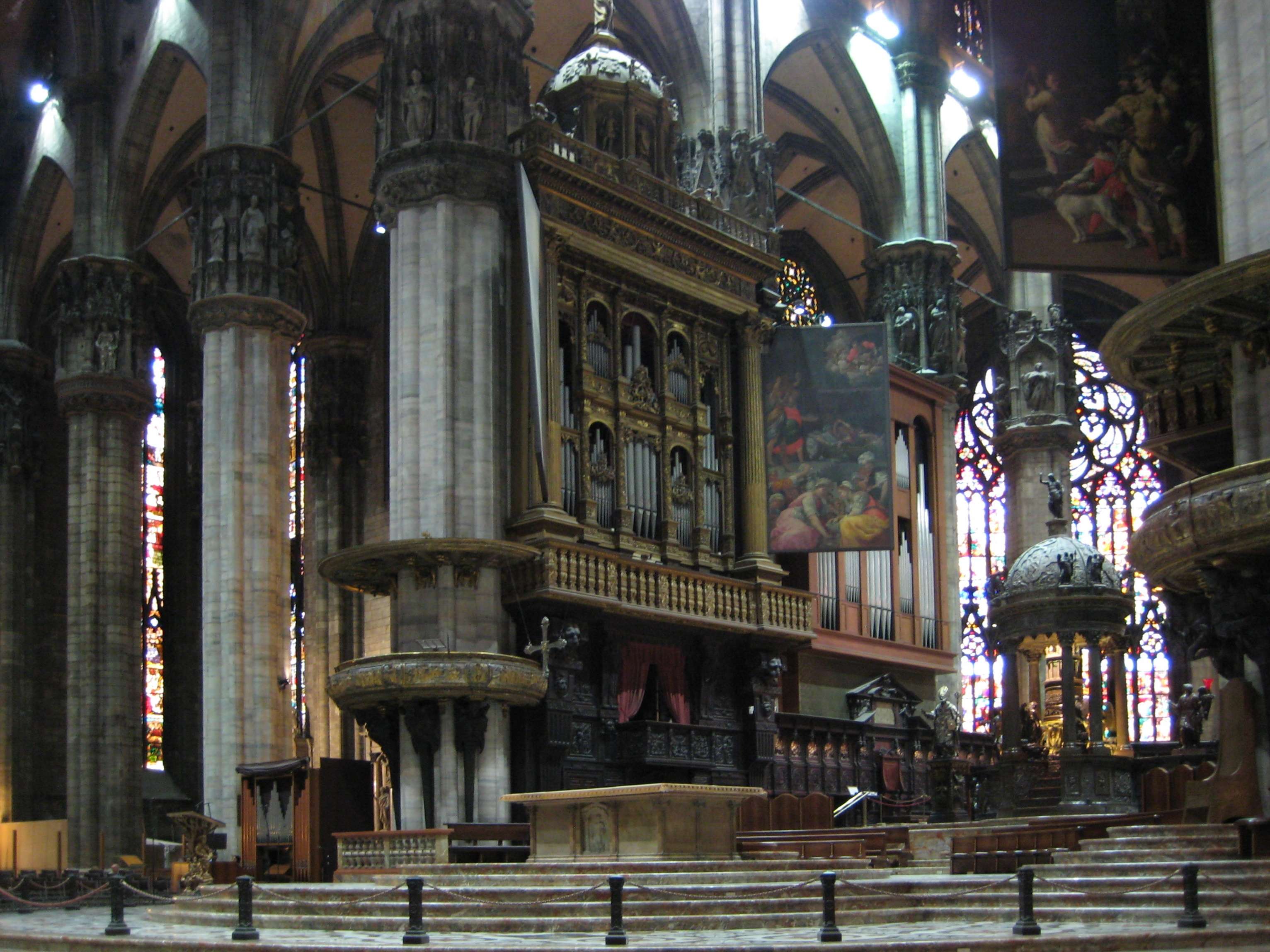 The Largest Organ in Italy is in Milan Cathedral
