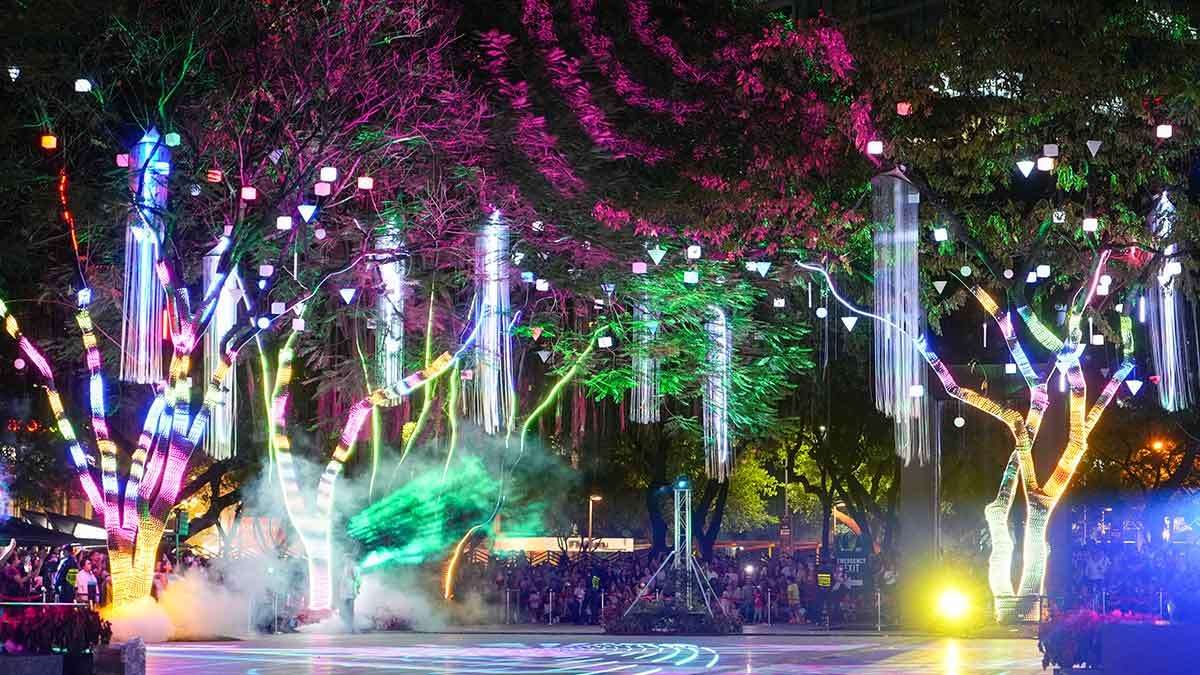 Watch Makati’s Christmas lights show at Ayala Triangle
