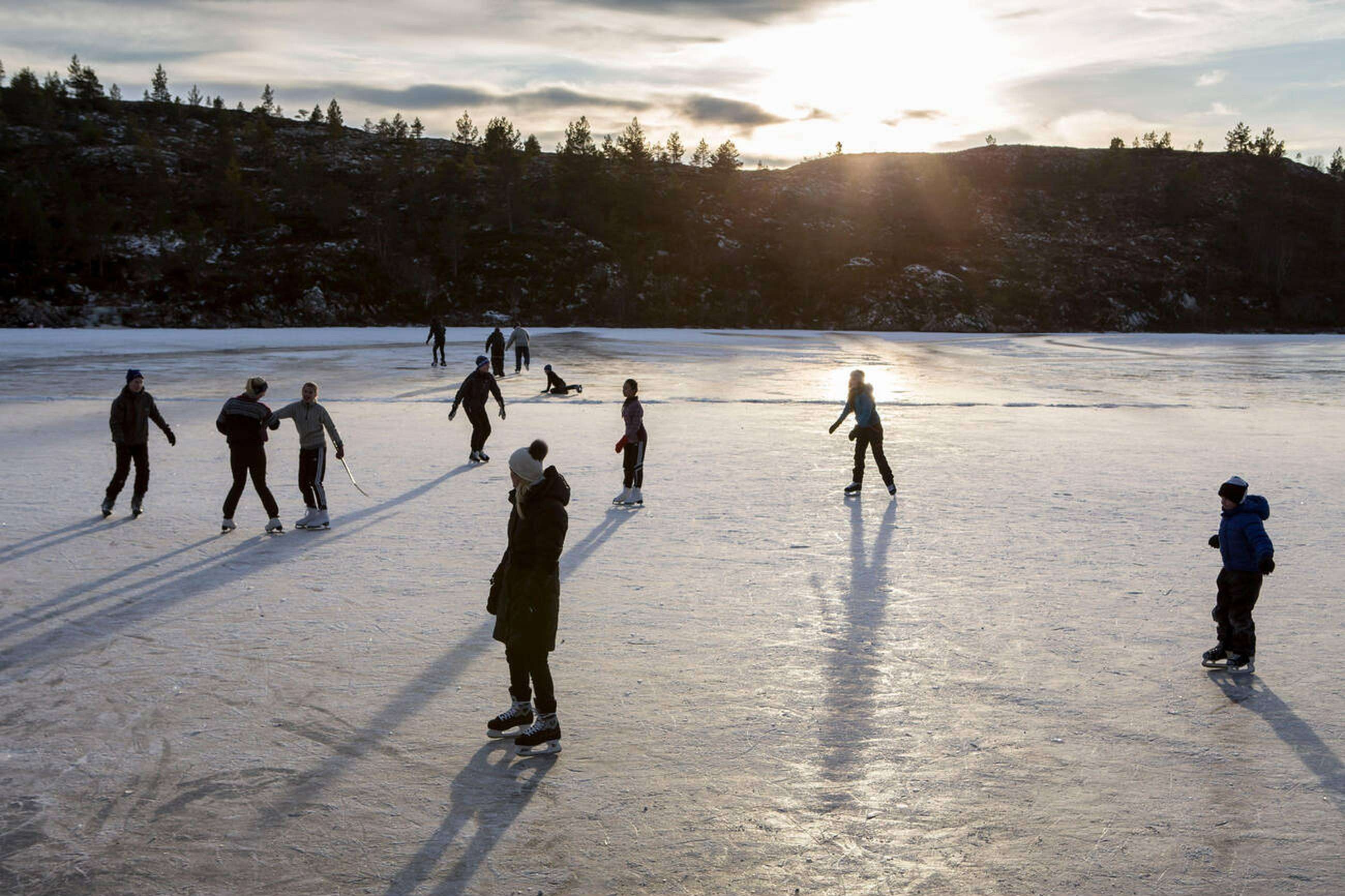 Ice Skating On Frozen Lakes