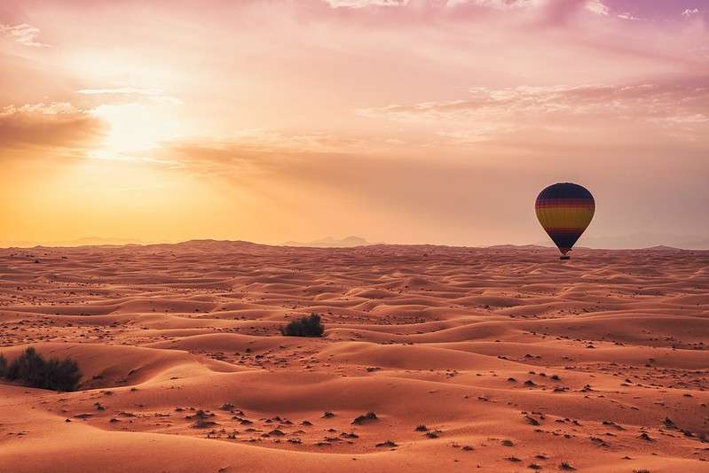 Hot Air Balloon Ride Over Dubai Desert