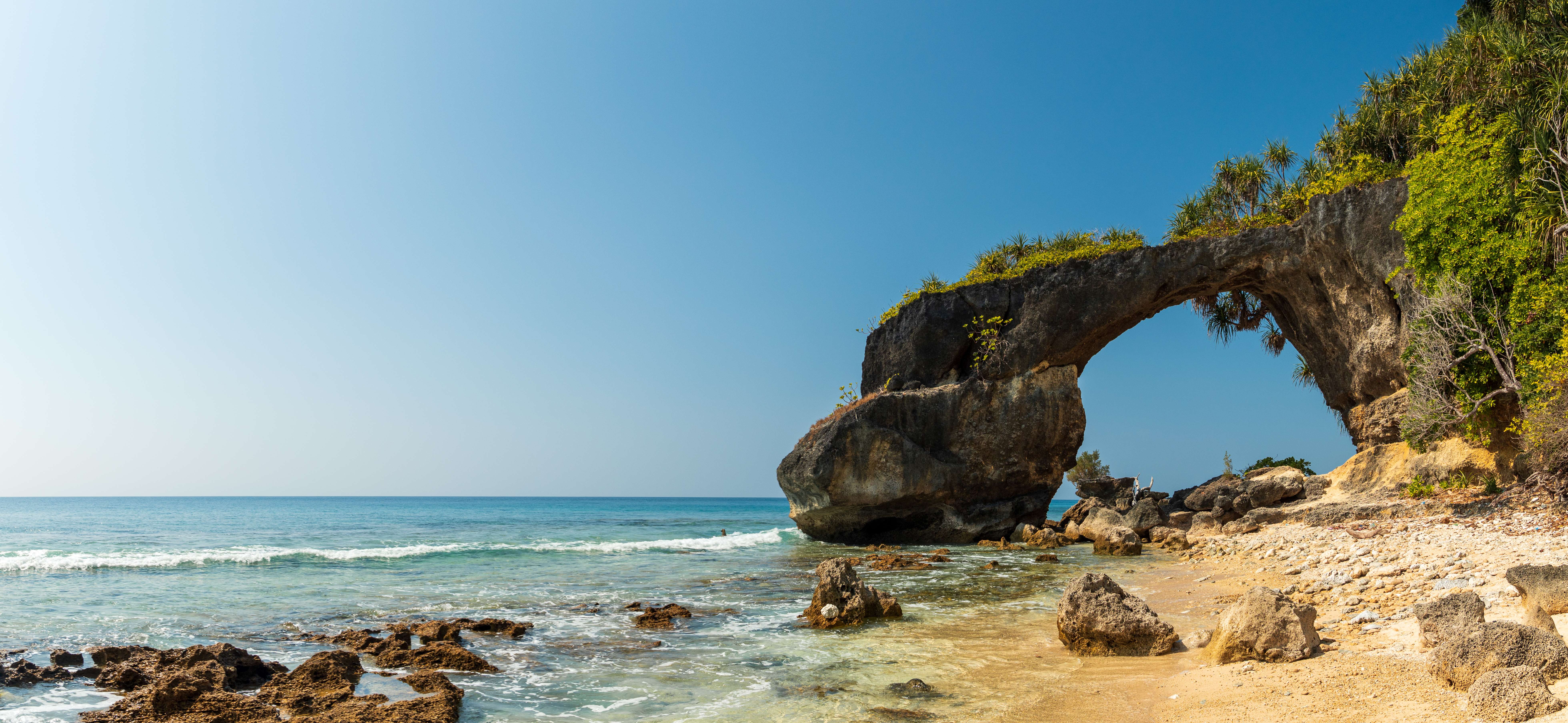 See The Natural Coral Bridge At Lakshmanpur Beach