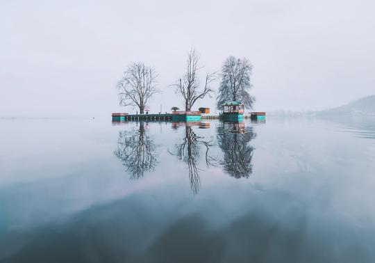 Char Chinar in Dal Lake