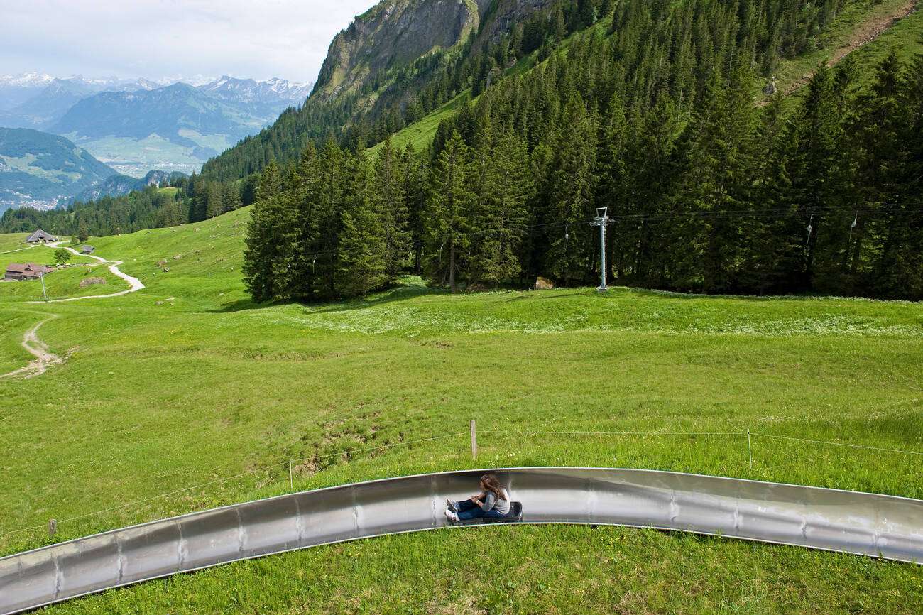 Toboggan Run At Fräkmüntegg