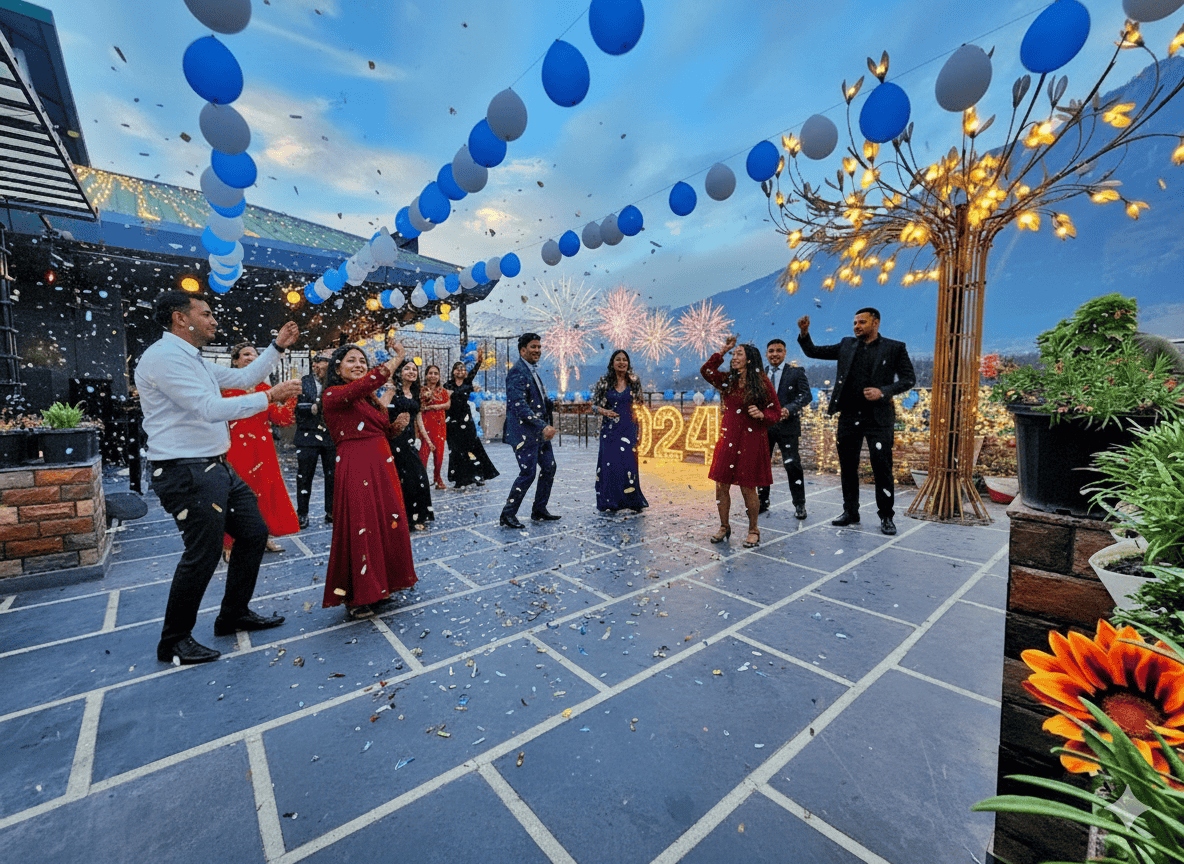 Celebrate a Magical Rooftop NYE at Tribhav Rohtang Heights