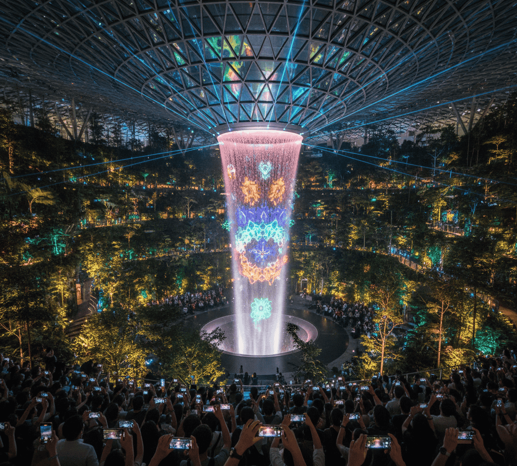 Shiseido Forest Valley & Jewel Light Shows at Changi Airport 