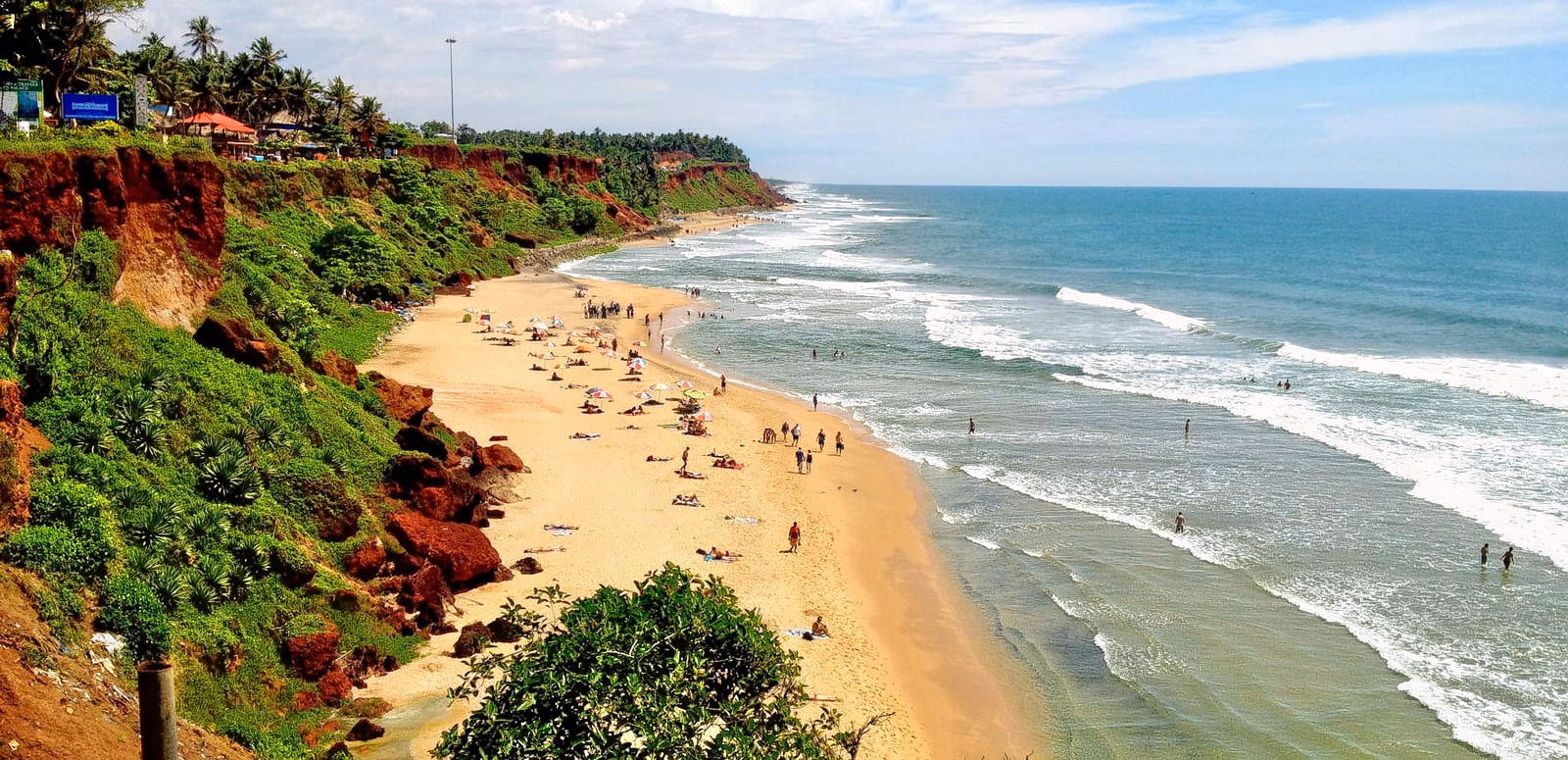 Walk Along Varkala Beach and the North Cliff