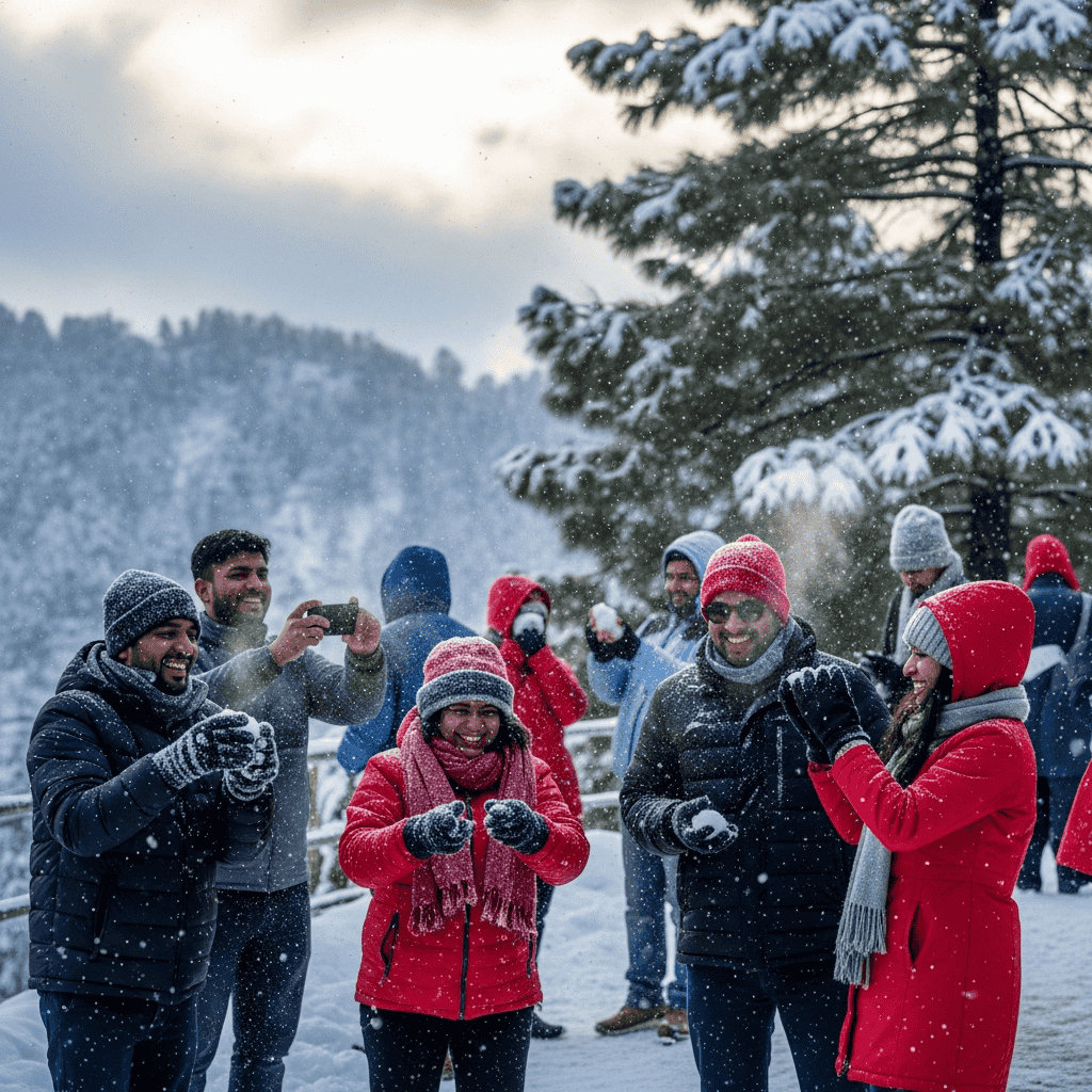 Enjoy Snowfall In Mussoorie
