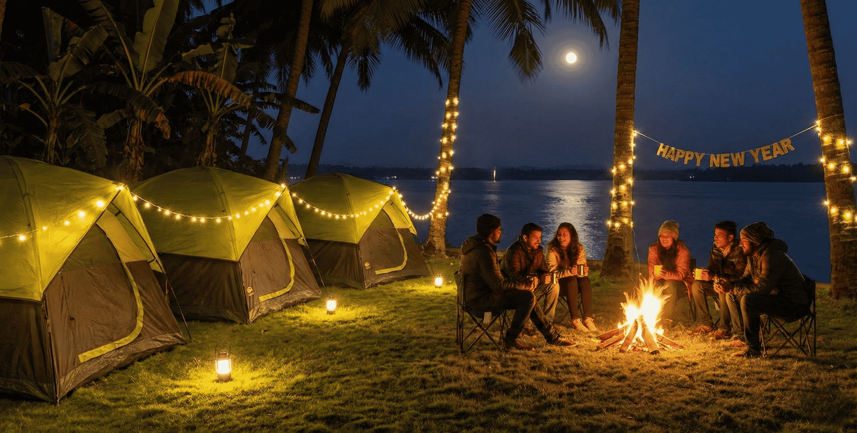 Under-The-Stars Lakeside Camping For New Year's Eve 2026